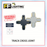 FFL Track Rail Cross(+) Joint White/Black#FF Lighting#Track Rail Fitting#Track Light Fitting#Track Joint