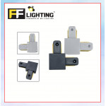 FFL Track Rail L Joint White/Black#FF Lighting#Track Rail Fitting#Track Light Fitting#Track Joint