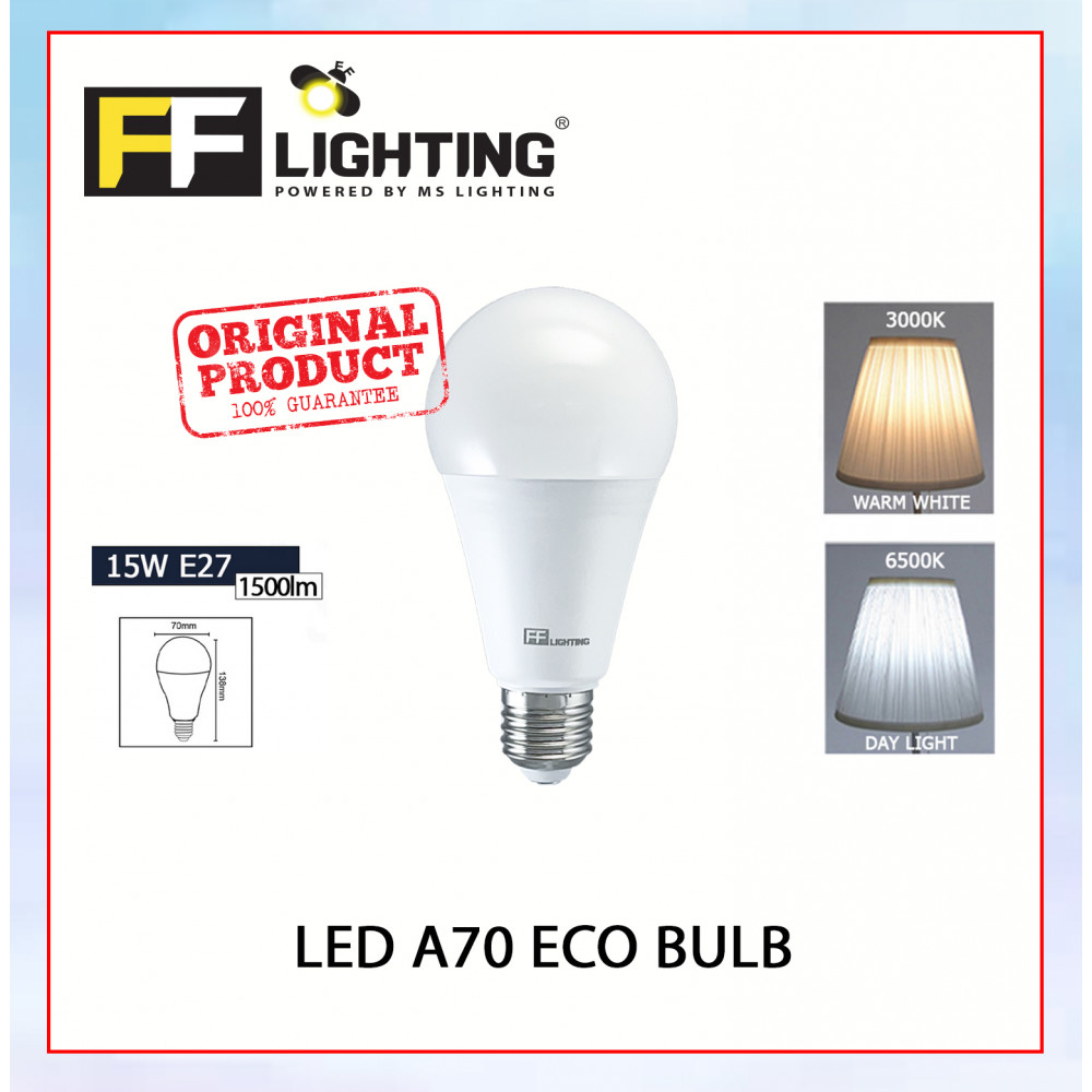 FFL Led A70 Eco Bulb 15W E27 Day Light/Warm White#FF Lighting#E27 Bulb#A70 Led Bulb#Led Bulb#Mentol#电灯泡 FFL Led A70 Eco Bulb 15W E27 Day Light/Warm White#FF Lighting#E27 Bulb#A70 Led Bulb#Led Bulb#Mentol#电灯泡