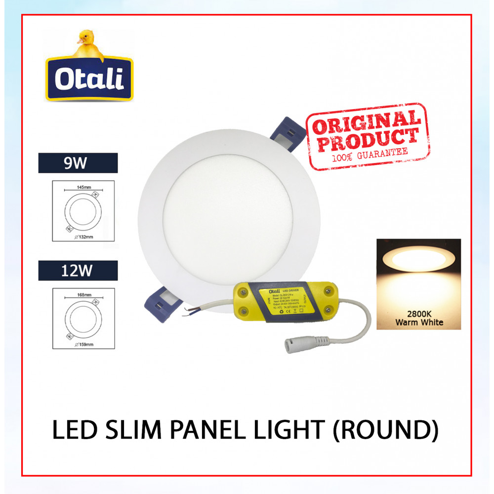 Otali Slim Panel Light 9W/12W Round Warm White#Panel Lamp#Ceiling Light#Ceiling Lamp#Downlight#Lampu Siling#天花板灯 Otali Slim Panel Light 9W/12W Round Warm White#Panel Lamp#Ceiling Light#Ceiling Lamp#Downlight#Lampu Siling#天花板灯
