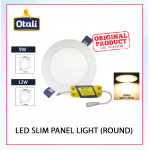 Otali Slim Panel Light 9W/12W Round Warm White#Panel Lamp#Ceiling Light#Ceiling Lamp#Downlight#Lampu Siling#天花板灯