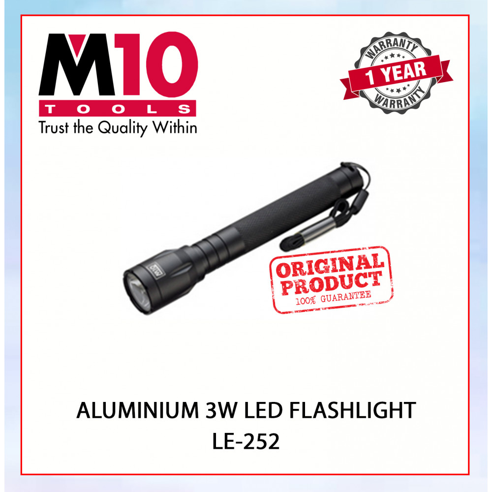 M10 TOOLS (BATTERY NO INCLUDED)200 lumens LED Flashlight (LE-252)