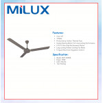 MILUX REGULATOR CEILING FAN 60" - MCF-6001M (MOCHA) 1BOX - 2PCS #KIPAS SILING#CEILING FAN#风扇