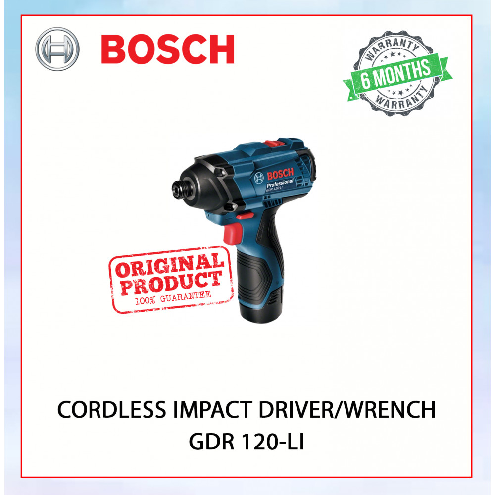 BOSCH CORDLESS IMPACT DRIVER/WRENCH GDR120-LI #PEMACU KESAN TANPA KORD/SEPANA#充电式冲击起子/扳手 BOSCH CORDLESS IMPACT DRIVER/WRENCH GDR120-LI #PEMACU KESAN TANPA KORD/SEPANA#充电式冲击起子/扳手