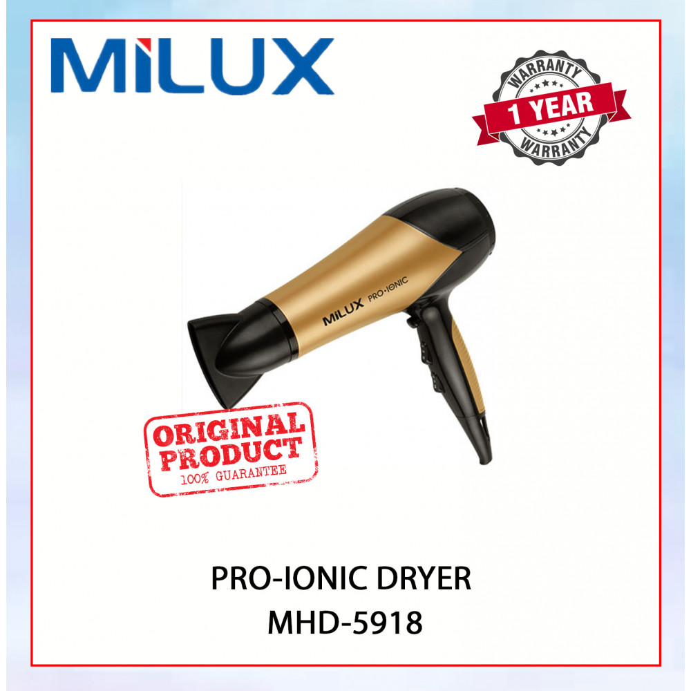 MILUX PRO-IONIC DRYER MHD-5918#HAIR DRYER #PENGERING PRO-IONIK#离子吹风机干燥机 MILUX PRO-IONIC DRYER MHD-5918#HAIR DRYER #PENGERING PRO-IONIK#离子吹风机干燥机