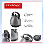 PENSONIC CLASSIC STAINLESS STEEL KETTLE (BLACK SILVER) 1.7L PAK-1700CSX #CEREK AIR#电热水壶