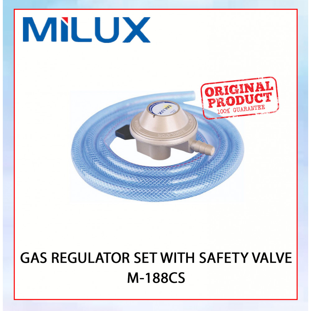 MILUX GAS REGULATOR SET WITH SAFETY VALVE M-188CS #PENGAWAL SELIA GAS TEKANAN TINGGI POLAND#带安全阀的气体调节器组