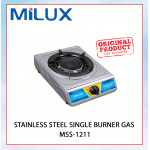 MILUX STAINLESS STEEL SINGLE BURNER GAS MSS-1211#​GAS PEMBAKAR TUNGGAL KELULI TAHAN KAKAI#​不锈钢