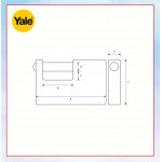 Yale Solid Brass Padlock (60mm) Y124/60/110/1