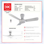 KDK BABY FAN SERIES  (110cm/44") GREY K11ZF-GY #KIPAS SILING#CEILING FAN#风扇