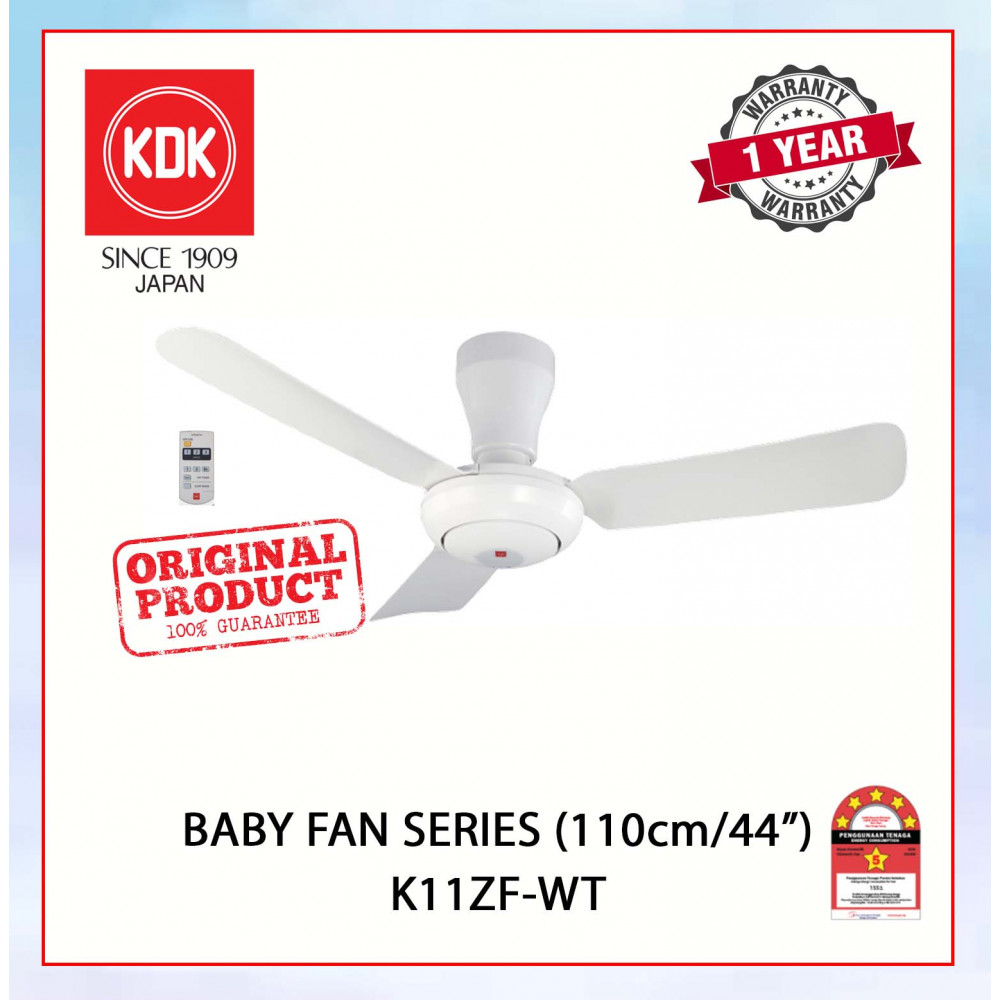 KDK BABY FAN SERIES (110cm/44") WHITE K11ZF-WT #KIPAS SILING#CEILING FAN#风扇 KDK BABY FAN SERIES (110cm/44") WHITE K11ZF-WT #KIPAS SILING#CEILING FAN#风扇
