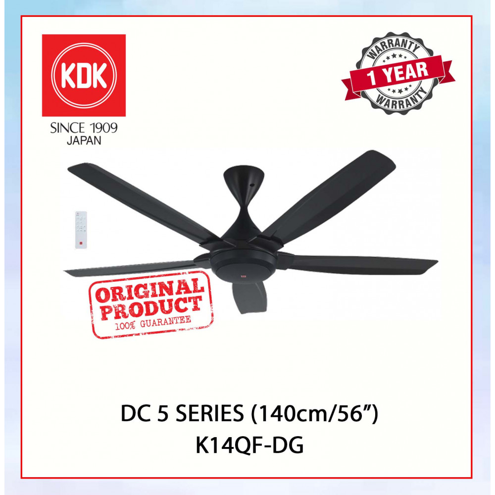 KDK DC 5 SERIES (140cm/56") DARK GREY K14QF-DG #KIPAS SILING#风扇 KDK DC 5 SERIES (140cm/56") DARK GREY K14QF-DG #KIPAS SILING#风扇