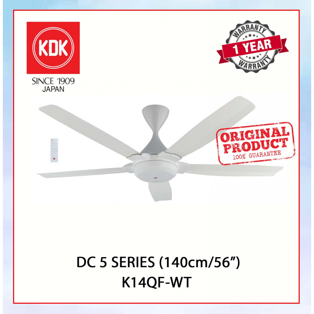 KDK DC 5 SERIES (140cm/56") WHITE K14QF-WT #KIPAS SILING#风扇 KDK DC 5 SERIES (140cm/56") WHITE K14QF-WT #KIPAS SILING#风扇