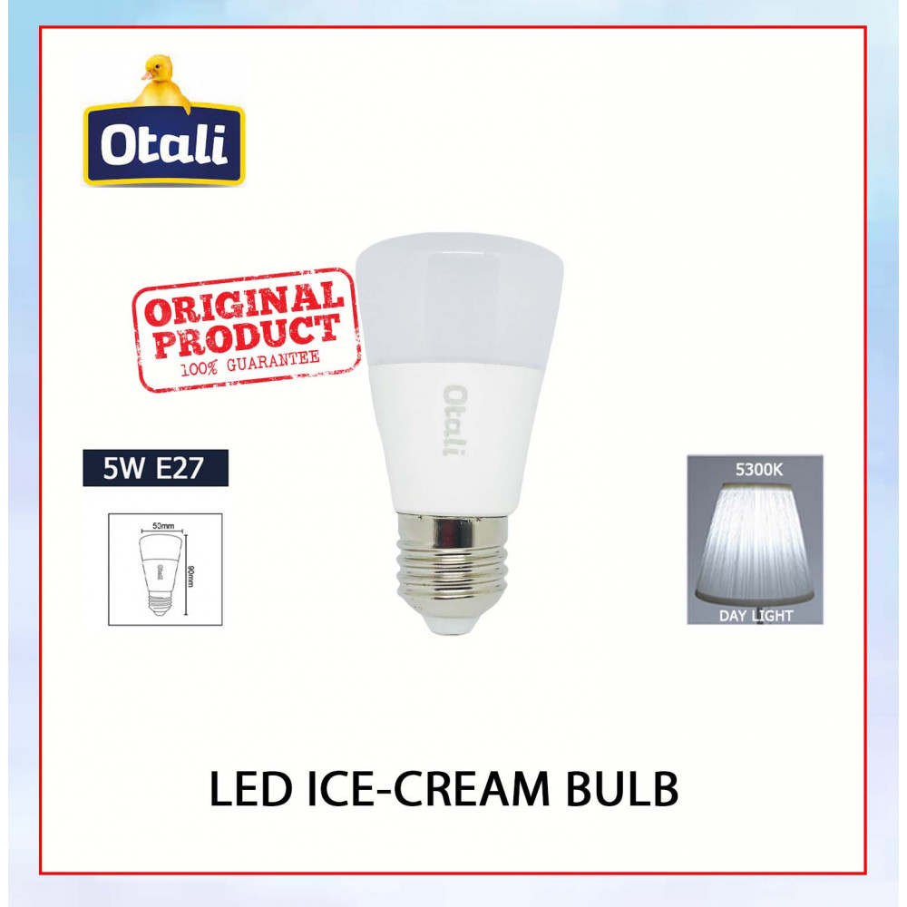 Otali Led Ice Cream Bulb 5W E27 Day Light#Led Bulb#Corn Bulb#E27 Bulb#Mentol Lampu#电灯泡