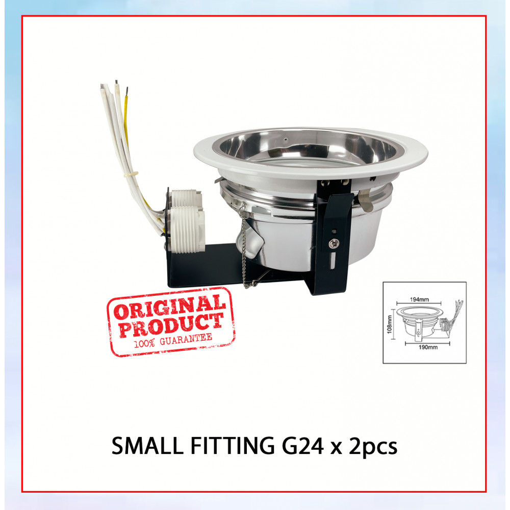 Small Fitting G24x2pcs#Light Bulb Holder#Bulb Fitting#Ceiling Downlight Fitting#Lighting Fixture#Mentol Lampu Siling#灯