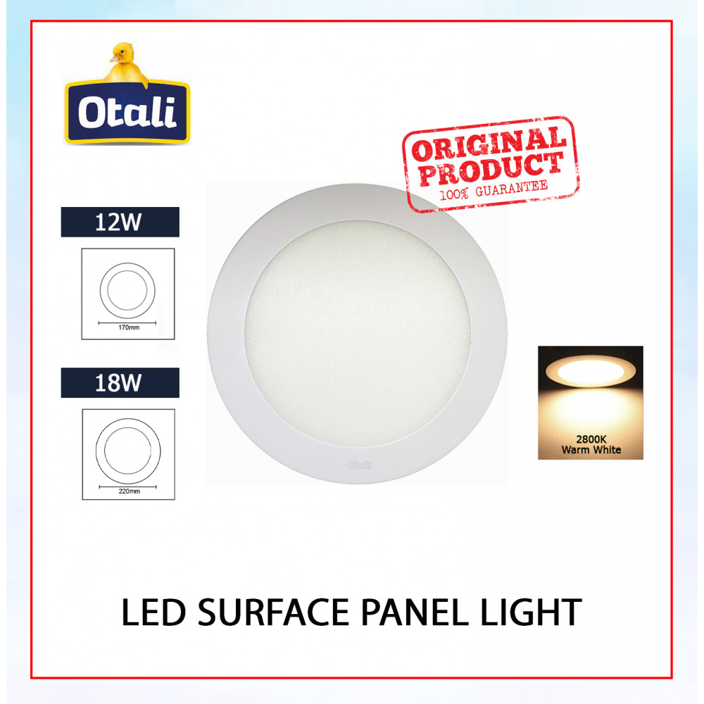 Otali Led Surface Panel Light 12W/18W Round Day Light/Warm White#Led Panel Light#Ceiling Light#Lampu Siling#吸顶灯#天花板灯