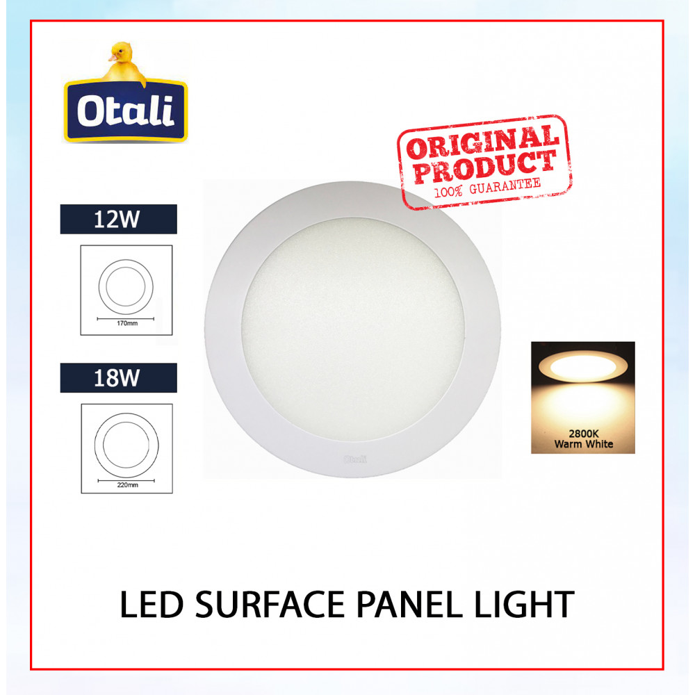 Otali Led Surface Panel Light 12W/18W Round Day Light/Warm White#Led Panel Light#Ceiling Light#Lampu Siling#吸顶灯#天花板灯 Otali Led Surface Panel Light 12W/18W Round Day Light/Warm White#Led Panel Light#Ceiling Light#Lampu Siling#吸顶灯#天花板灯