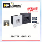 FFL Led Step Light L901 3W Black/White Warm White#FF Lighting#Wall Recessed#Indoor Stairs Lamp#Ground Footlight#Lampu#梯灯