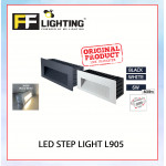 FFL Led Step Light L905 6W Black/White Warm White#FF Lighting#Wall Recessed#Indoor Stairs Lamp#Ground Footlight#Lampu#梯灯