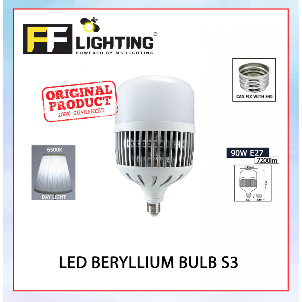 FFL Led Beryllium Bulb S3 90W E27/E40 Day Light#FF Lighting#Globe Lamp#E27 Bulb#High Power Led Bulb#Mentol#电灯泡