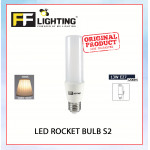 FFL Led Rocket Bulb (Series 2) 13W E27 Warm White#FF Lighting#E27 Bulb#Stick Bulb#Mentol#电灯泡