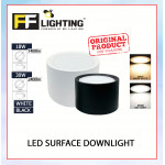 FFL Led Surface Downlight 18W/30W Black/White Day Light/Warm White#FF Lighting#Surface Mounted#Ceiling#Lampu Siling#吸顶灯