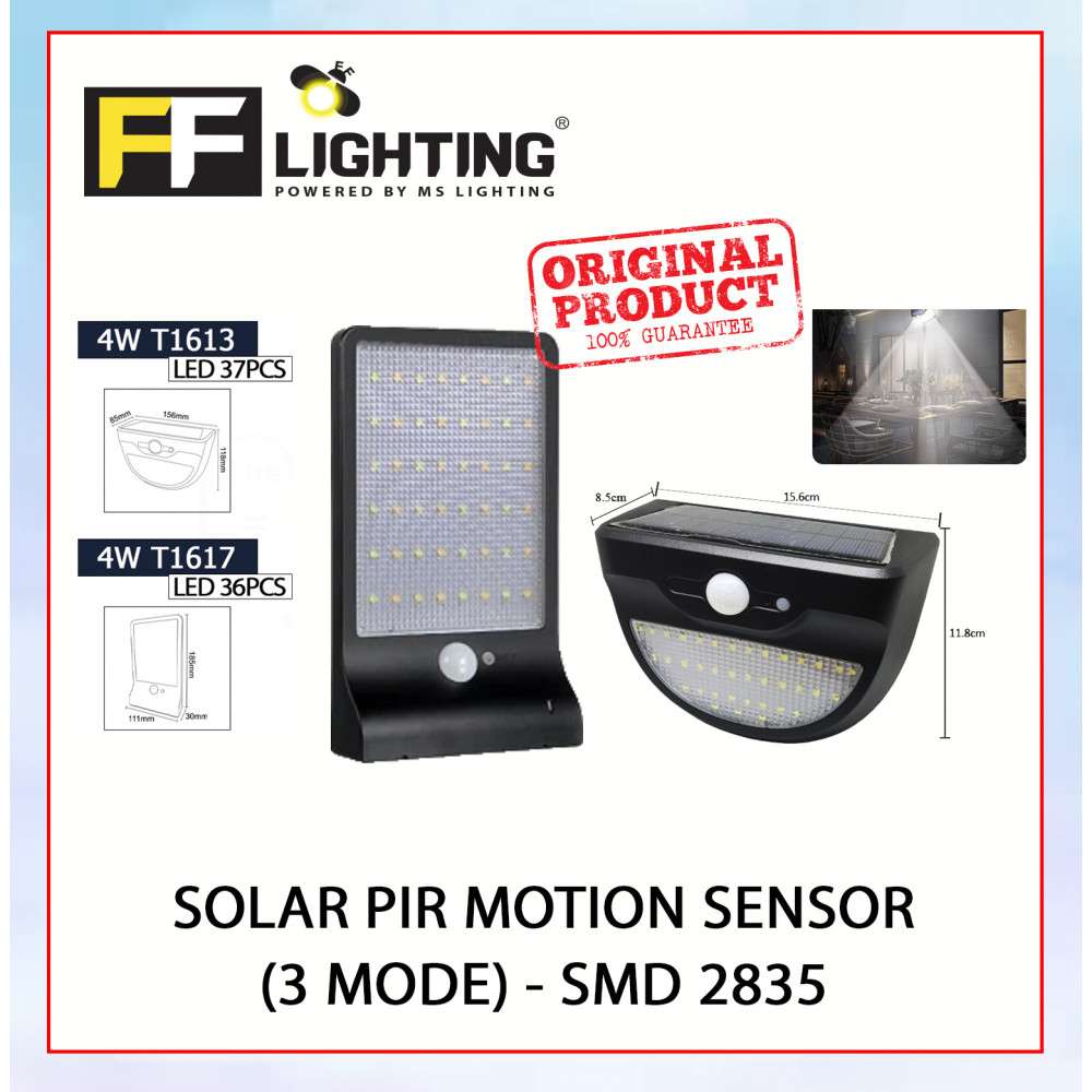 FFL Led Solar Pir Motion Sensor 37/36PCSLed-SMD2835 (3 Mode) 4W l T1613/T1617#FF Lighting#Solar Light#Outdoor#Lampu#紧急灯