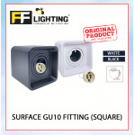 FFL Surface GU10 Fitting Square Black/White#FF Lighting#GU10 Holder#Casing Frame#Downlight Housing#Spotlight Fitting