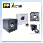 FFL Surface GU10 Fitting Square Black/White#FF Lighting#GU10 Holder#Casing Frame#Downlight Housing#Spotlight Fitting