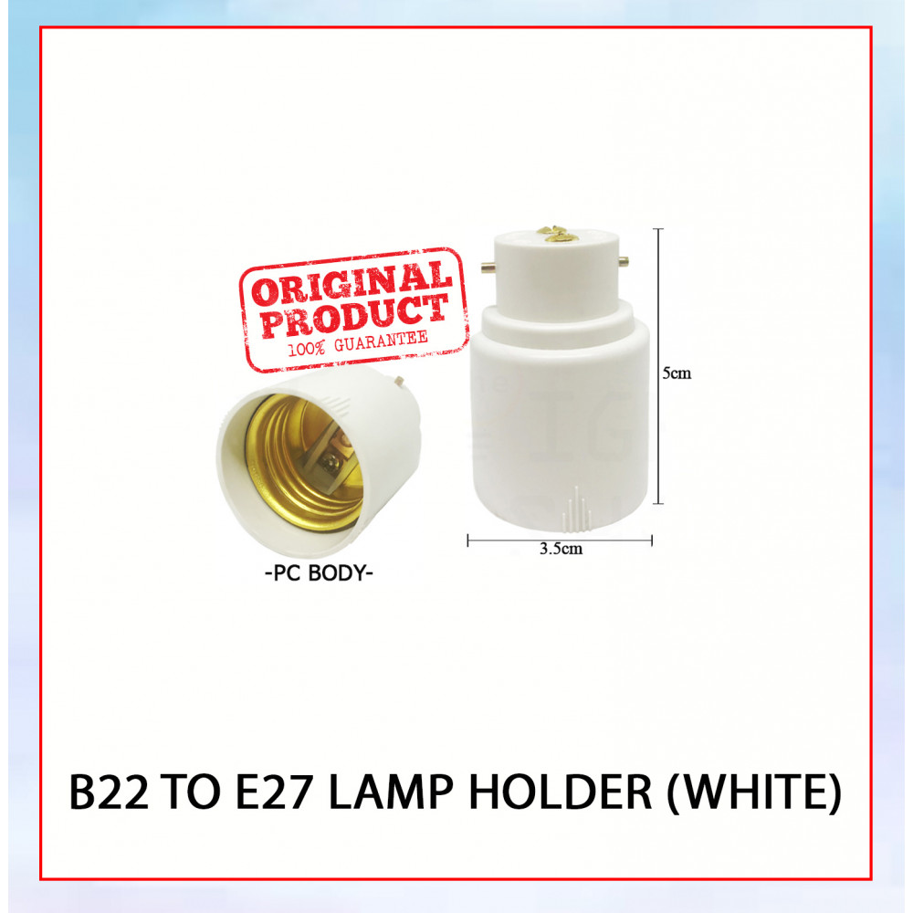 Lamp Holder B22 To E27 (White) l SE-222