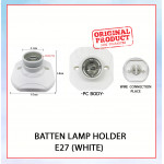 Batten Lamp Holder (Ceramic Top) Base E27 White l 305