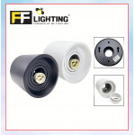 FFL Surface GU10 Fitting Round Black/White#FF Lighting#GU10 Holder#Casing Frame#Downlight Housing#Spotlight Fitting