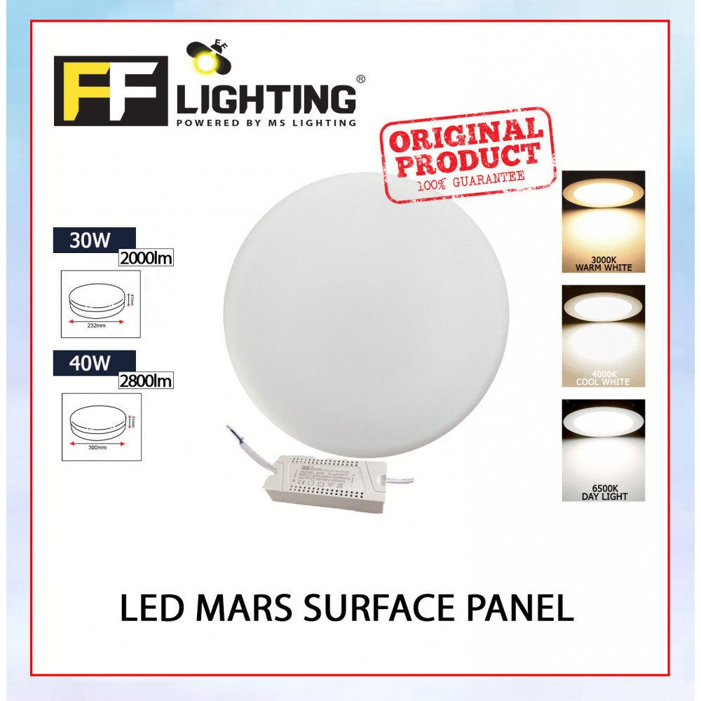 FFL Led Mars Surface Panel Lamp 30W/40W Round Day Light/Cool White/Warm White#FF Lighting#Ceiling Light#Lampu Siling#灯 FFL Led Mars Surface Panel Lamp 30W/40W Round Day Light/Cool White/Warm White#FF Lighting#Ceiling Light#Lampu Siling#灯
