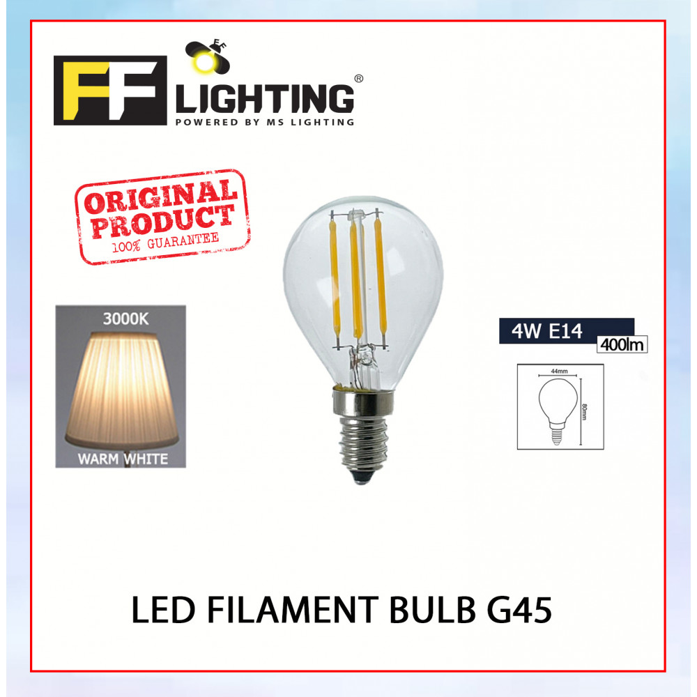 FFL Led Filament Bulb G45 4W E14 Warm White#FF Lighting#E14 Bulb#Edison Bulb#Candle Bulb#Vintage Light#Mentol#电灯泡 FFL Led Filament Bulb G45 4W E14 Warm White#FF Lighting#E14 Bulb#Edison Bulb#Candle Bulb#Vintage Light#Mentol#电灯泡