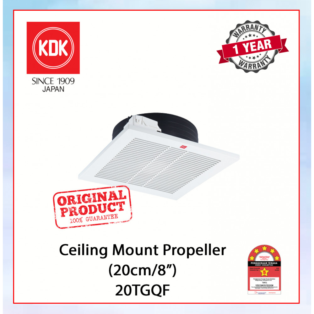 KDK CEILING MOUNTED VENTILATING FAN (20cm//8") 20TGQF #KIPAS EXHAUST SILING#CEILING EXHAUST FAN#天花板式抽风扇#抽风机