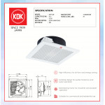 KDK CEILING MOUNTED VENTILATING FAN (20cm//8") 20TGQF #KIPAS EXHAUST SILING#CEILING EXHAUST FAN#天花板式抽风扇#抽风机