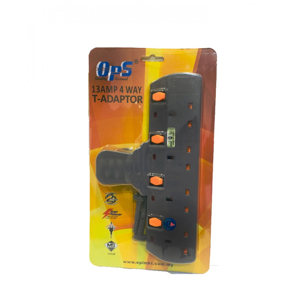 OPS 13AMP 4Way T- Adaptor OPS7140 OPS 13AMP 4Way T- Adaptor OPS7140