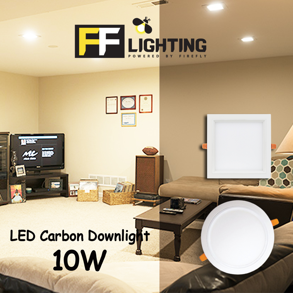 FFL LED CARBON DOWNLIGHT 10W SQUARE EYE CARE SERIES FFL LED CARBON DOWNLIGHT 10W SQUARE EYE CARE SERIES