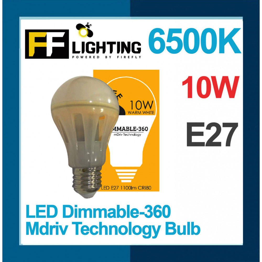 FF Lighting LED Dimmable-360 Mdriv Technology Bulb 10W E27 Warm White 3000K FF Lighting LED Dimmable-360 Mdriv Technology Bulb 10W E27 Warm White 3000K