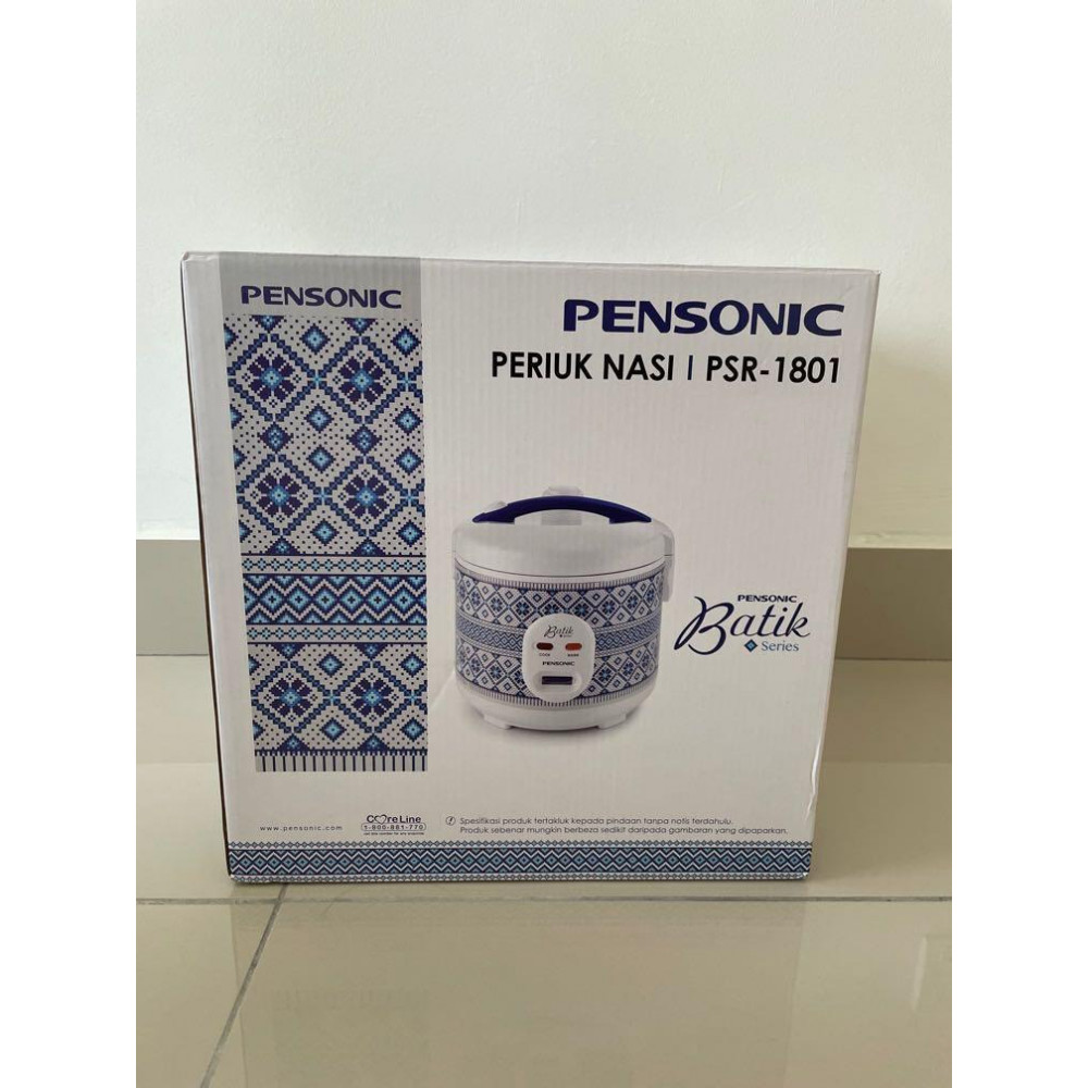 PENSONIC RICE COOKERBATIK SERIES 1.8L PSR1801 FOC KEY CHAIN+RECYCLE