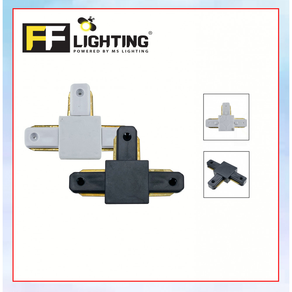 FFL Track Rail T Joint White/Black#FF Lighting#Track Rail Fitting#Track ...