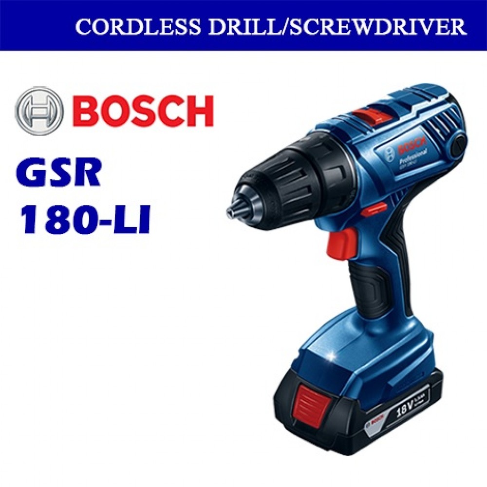 Bosch Cordless Drill/Driver GSR180-LI Bosch Cordless Drill/Driver GSR180-LI