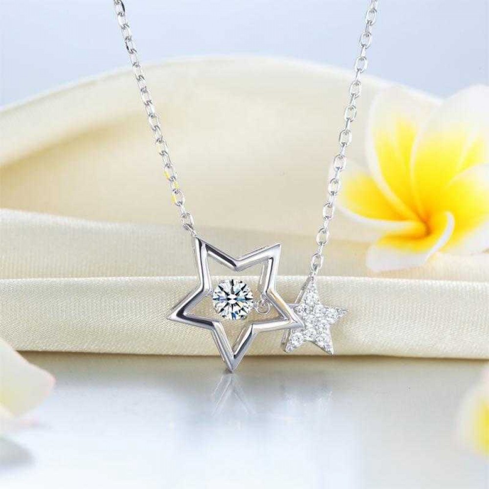 Dancing Stone Stars Necklace 925 Sterling Silver XFN8090 Dancing Stone Stars Necklace 925 Sterling Silver XFN8090