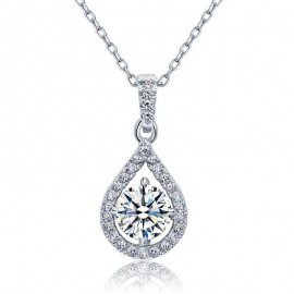 image of 1 Carat Round Cut Created Diamond Bridal 925 Sterling Silver Pendant Necklace
XFN8035
