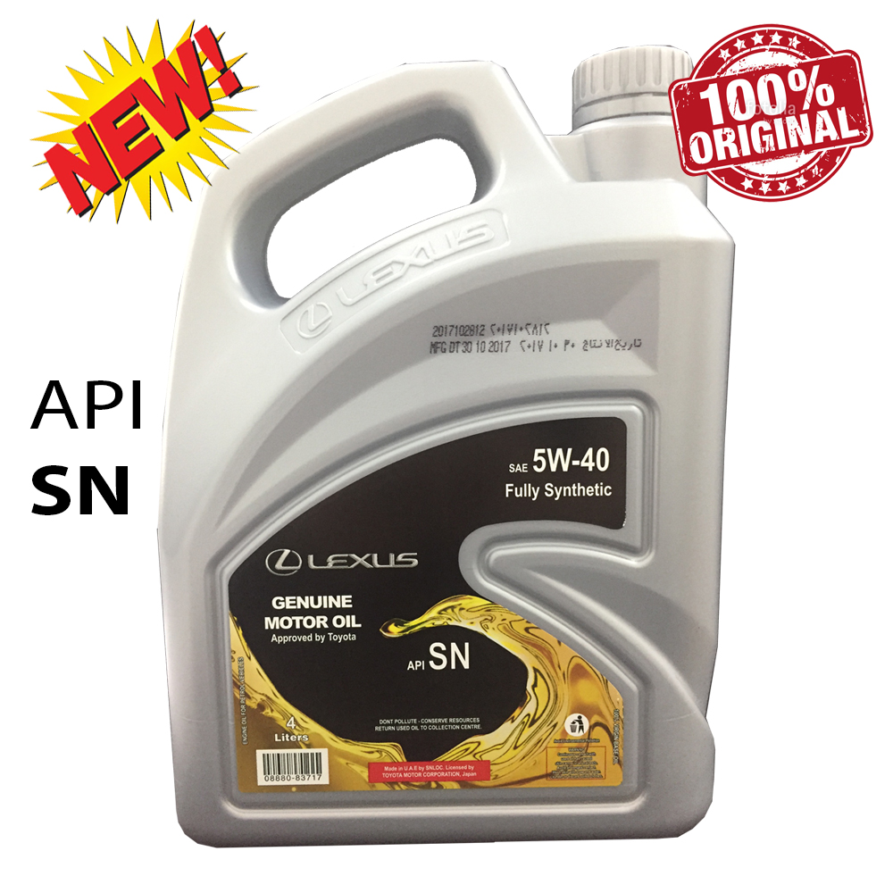 New Lexus 5W40 API-SN Fully Synthetic Engine Oil (4L) Toyota Motor Oil New Lexus 5W40 API-SN Fully Synthetic Engine Oil (4L) Toyota Motor Oil