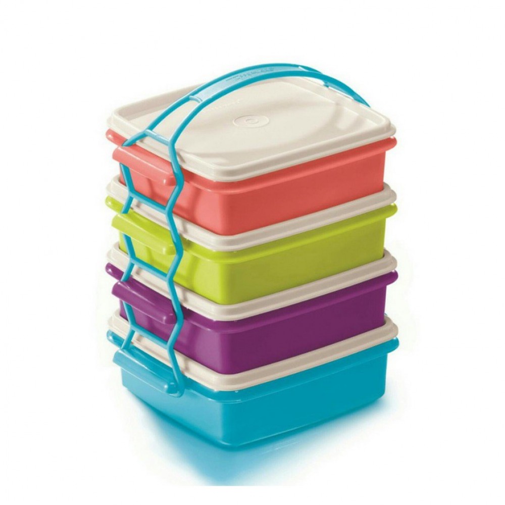 Tupperware Small Goody Box With Cariolier Box (4) 790m Tupperware Small Goody Box With Cariolier Box (4) 790m