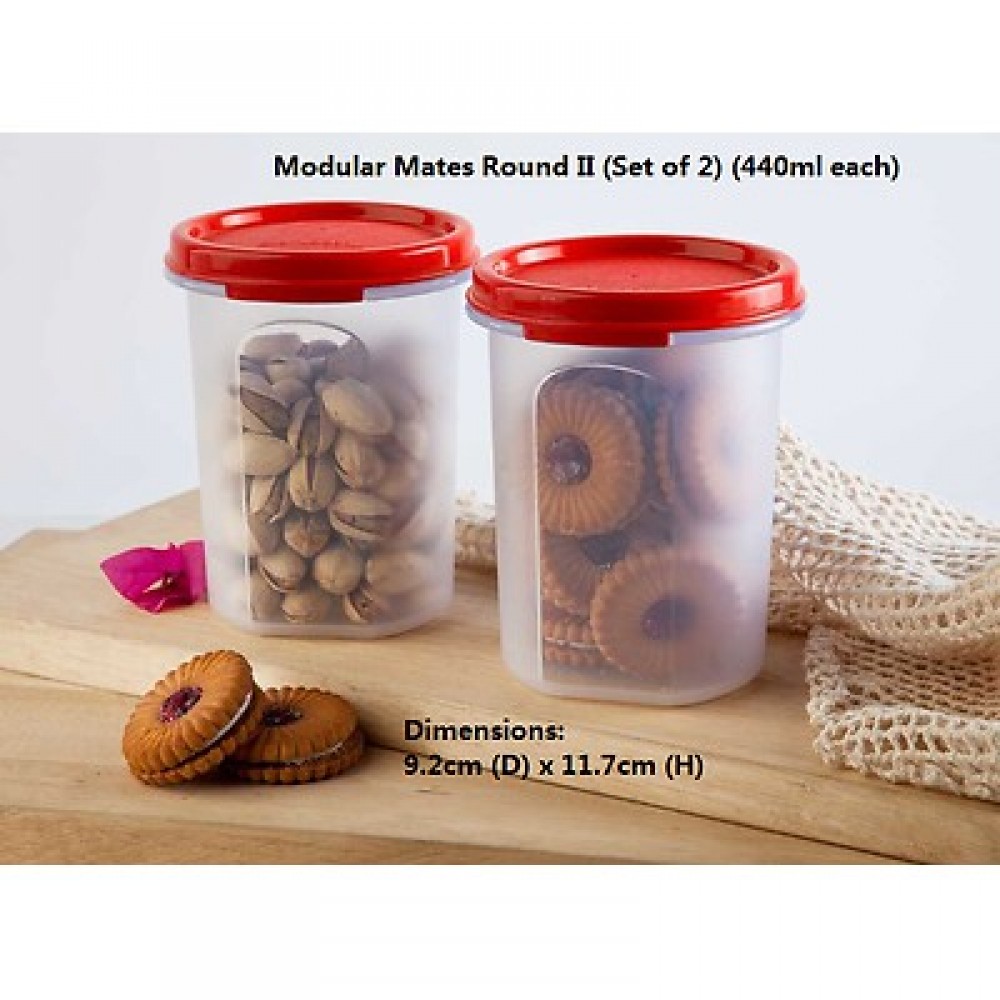 Tupperware Modular Mates Round II (1) 440ml - Chili Tupperware Modular Mates Round II (1) 440ml - Chili
