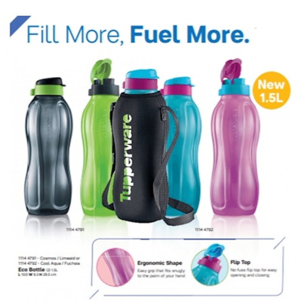 Tupperware New Eco Bottle 1.5L (2) without Pouch Tupperware New Eco Bottle 1.5L (2) without Pouch