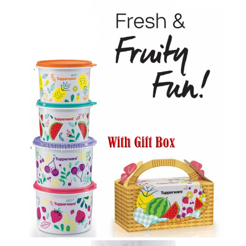 TUPPERWARE Fruity Canister Set Fresh & Fruity Fun TUPPERWARE Fruity Canister Set Fresh & Fruity Fun