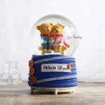 Couple Love Crystal Ball Music Box Glowing Snowflake 情侣水晶球